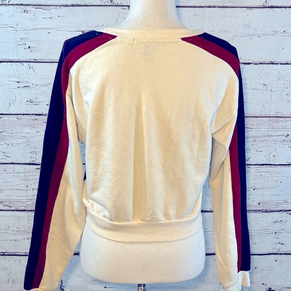 FOREVER 21 Cropped Crewneck Sweatshirt Colorblock-Small - Picture 3 of 3